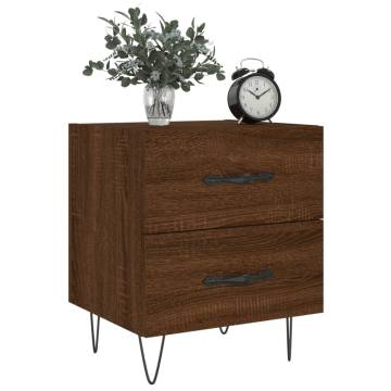 Bedside Cabinets 2 pcs Brown Oak | Modern Storage Solutions