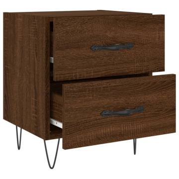 Bedside Cabinets 2 pcs Brown Oak | Modern Storage Solutions