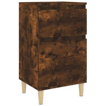 Elegant Smoked Oak Bedside Cabinet | Stylish Storage Solution