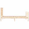 Solid Wood Bed Frame with Headboard 90x200 cm - Hipomarket