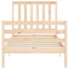 Solid Wood Bed Frame with Headboard 90x200 cm - Hipomarket