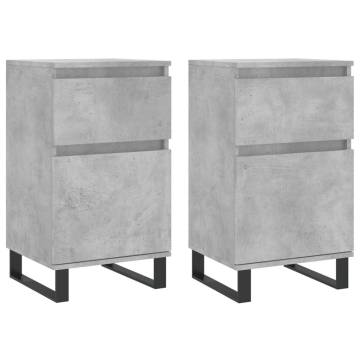 Trendy Concrete Grey Sideboards - Set of 2 | Hipo Market