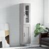 Highboard Grey Sonoma 34.5x34x180 cm Engineered Wood Colour grey sonoma Quantity in Package 1 Model 1 wood door 