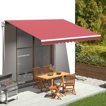 Replacement Fabric Awning Burgundy Red 4.5x3 m - Hipomarket