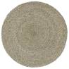 Placemats 4 pcs Plain Grey 38 cm Round Jute - HipoMarket