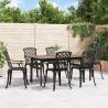 Garden Chairs 6 pcs Cast Aluminium Black Colour black Quantity in Package 6 Number of 