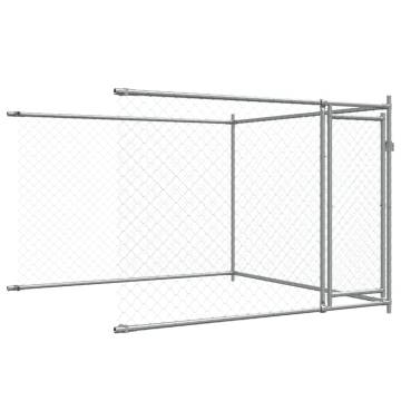 Dog Cage with Doors Grey 6x2x1.5m - Galvanised Steel