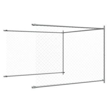 Dog Cage with Door Grey - 10x2x1.5 m Galvanised Steel