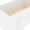 Garden Raised Bed White 160x30x38 cm Solid Pine | Hipo Market