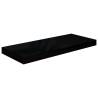 Stylish Floating Wall Shelves - High Gloss Black, Set of 2