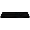 Stylish Floating Wall Shelves - High Gloss Black, Set of 2