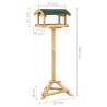 Bird Feeder with Stand - Solid Fir Wood, 100 cm Height