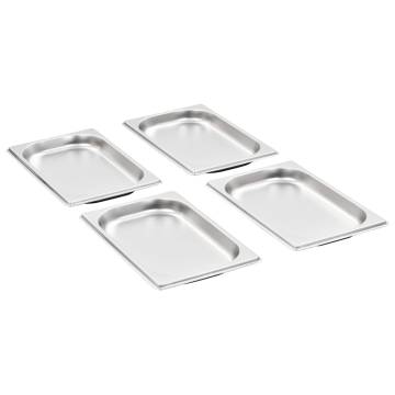 12 pcs GN 1/4 Stainless Steel Gastronorm Containers | Hipomarket