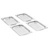 12 pcs GN 1/4 Stainless Steel Gastronorm Containers | Hipomarket