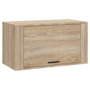 Wall-Mounted Shoe Cabinet in Sonoma Oak - Stylish Storage Solution