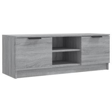 Stylish Grey Sonoma TV Cabinet | 102x35x36.5 cm