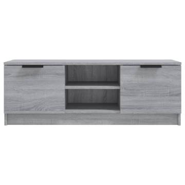 Stylish Grey Sonoma TV Cabinet | 102x35x36.5 cm