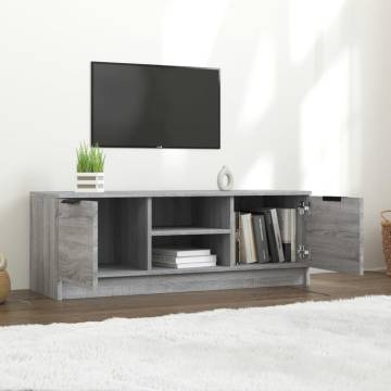 Stylish Grey Sonoma TV Cabinet | 102x35x36.5 cm