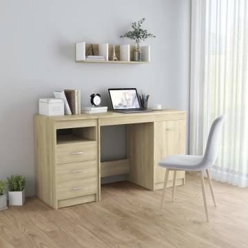 Stylish Desk Sonoma Oak 140x50 cm - Modern Engineered Wood