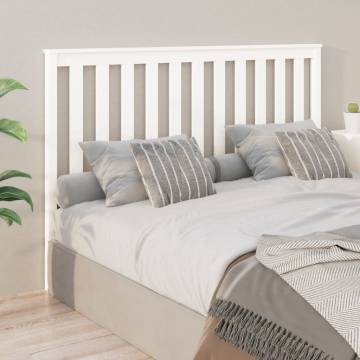 Stylish White Wooden Bed Headboard - 156x6x101 cm