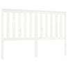 Stylish White Wooden Bed Headboard - 156x6x101 cm