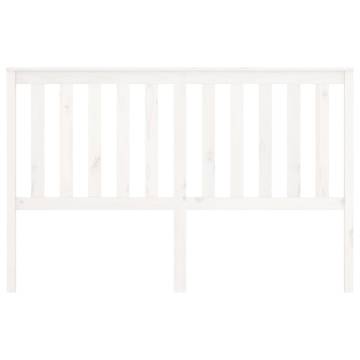 Stylish White Wooden Bed Headboard - 156x6x101 cm