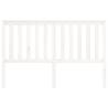 Stylish White Wooden Bed Headboard - 156x6x101 cm