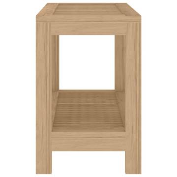 Bathroom Side Table 60x30 cm Solid Teak Wood - Stylish Storage