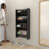 Wall Shoe Cabinets - High Gloss Black | Organized Storage