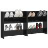 Wall Shoe Cabinets - High Gloss Black | Organized Storage