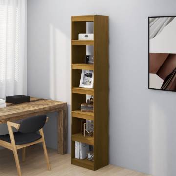 Honey Brown Book Cabinet & Room Divider - Solid Pinewood