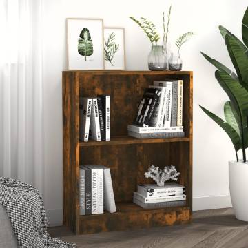 Bookshelf Smoked Oak 60x24x76 cm - Functional Wood Rack