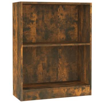 Bookshelf Smoked Oak 60x24x76 cm - Functional Wood Rack