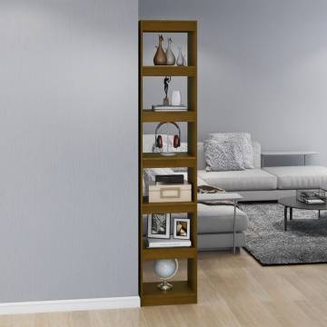 Honey Brown Book Cabinet & Room Divider - Solid Pinewood