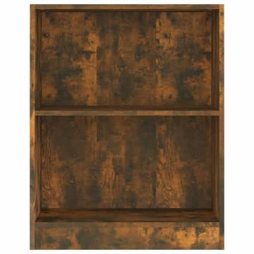 Bookshelf Smoked Oak 60x24x76 cm - Functional Wood Rack