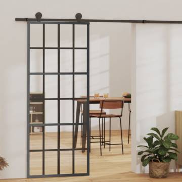 Sliding Door ESG Glass & Aluminium 76x205 cm - Black