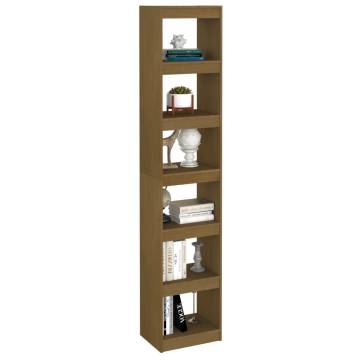 Honey Brown Book Cabinet & Room Divider - Solid Pinewood