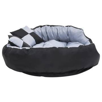 Reversible & Washable Dog Cushion Grey & Black - 110x80 cm