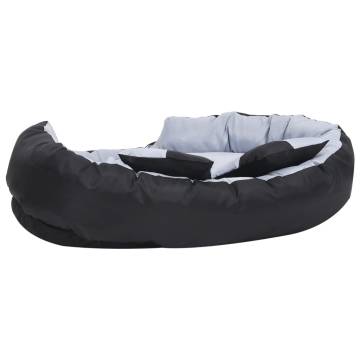 Reversible & Washable Dog Cushion Grey & Black - 110x80 cm