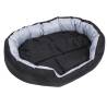 Reversible & Washable Dog Cushion Grey & Black - 110x80 cm