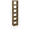 Honey Brown Book Cabinet & Room Divider - Solid Pinewood