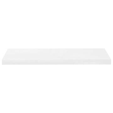 Floating Wall Shelf High Gloss White - 80x23.5x3.8 cm MDF