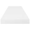 Floating Wall Shelf High Gloss White - 80x23.5x3.8 cm MDF