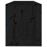 Black Wall Cabinet 100x30x35 cm - Solid Pinewood Storage