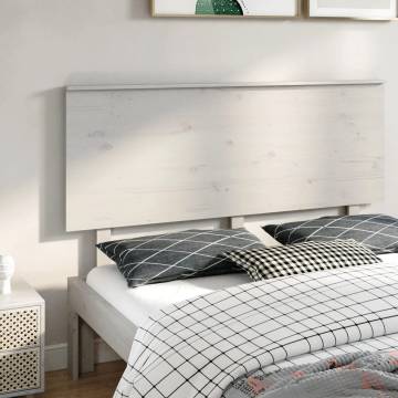 Stylish White Wooden Bed Headboard - 154x6x82.5 cm