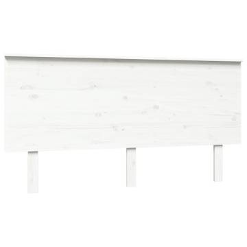 Stylish White Wooden Bed Headboard - 154x6x82.5 cm