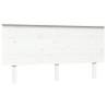 Stylish White Wooden Bed Headboard - 154x6x82.5 cm