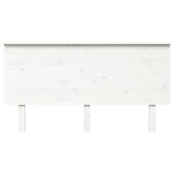 Stylish White Wooden Bed Headboard - 154x6x82.5 cm