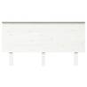 Stylish White Wooden Bed Headboard - 154x6x82.5 cm