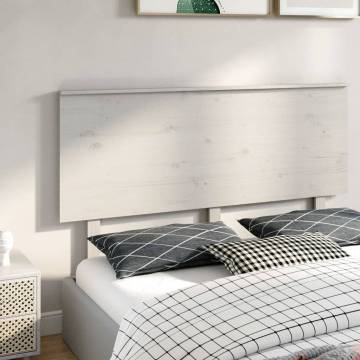 Stylish White Wooden Bed Headboard - 154x6x82.5 cm